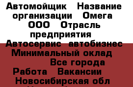 Автомойщик › Название организации ­ Омега, ООО › Отрасль предприятия ­ Автосервис, автобизнес › Минимальный оклад ­ 50 000 - Все города Работа » Вакансии   . Новосибирская обл.,Новосибирск г.